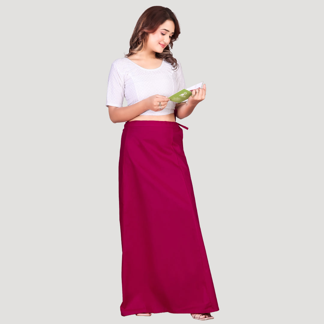 Paco Parrot™ Premium Cotton Petticoat for Women | Soft Breathable Cotton Saree Petticoat for Women