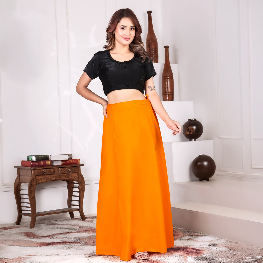Paco Parrot™ Premium Cotton Petticoat for Women | Soft Breathable Cotton Saree Petticoat for Women